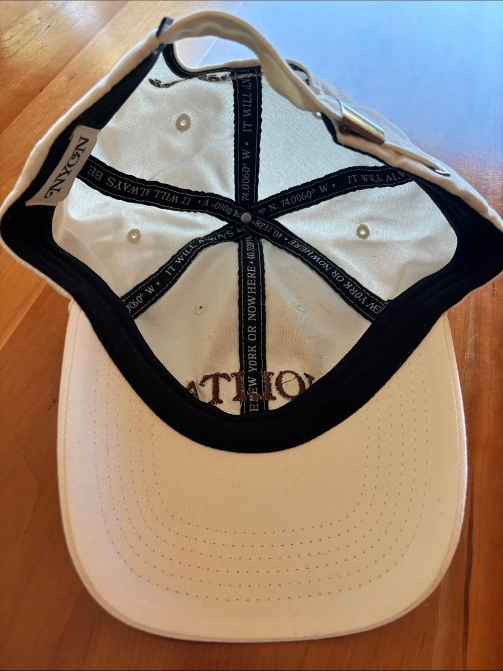 NOLITA Cream Baseball Cap - Women's Cotton Hat - New York or Nowhere
